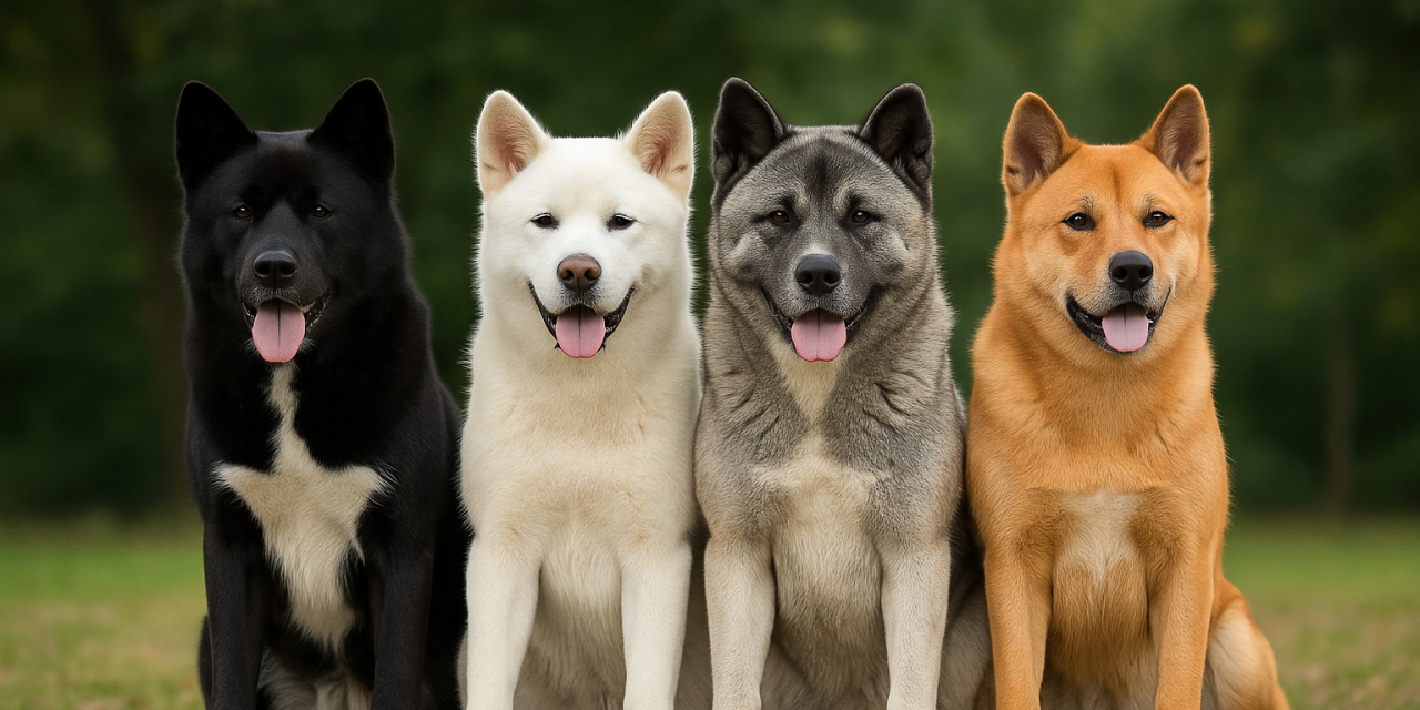 Les différentes couleurs de robe de l&rsquo;Akita Américain