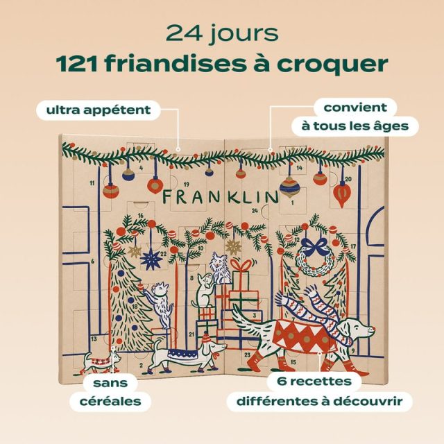 calendrier de l'Avent Franklin 2026 : 24 jours et 121 friandises